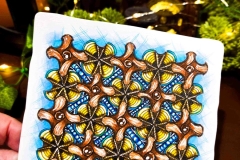 An Exploration of the Zentangle pattern 8's Part DOS by Jane Eileen