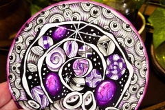 Tile created at Session 2 of the Mindful Marks Workshop, August 2026 - Class lead by Ashe Lan CZT